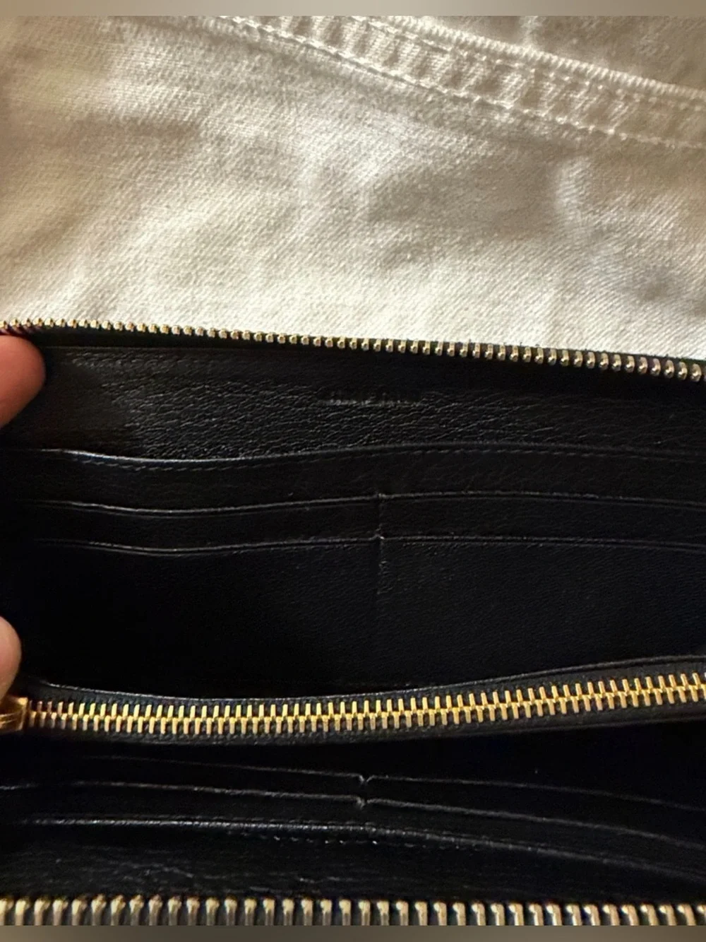 Miu Miu Black Leather Zip Around Wallet | Authentic Certificate of Authenticity